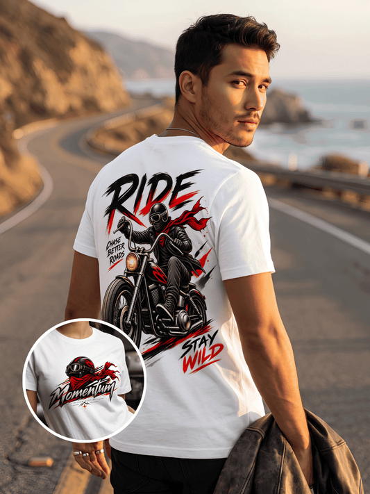 Rider Streetwear T-Shirt – Stay Wild Bike Graphic