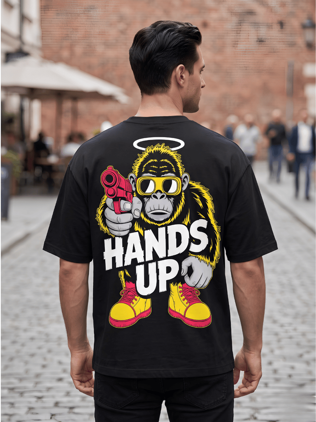 Hands Up Oversized Graphic T-Shirt