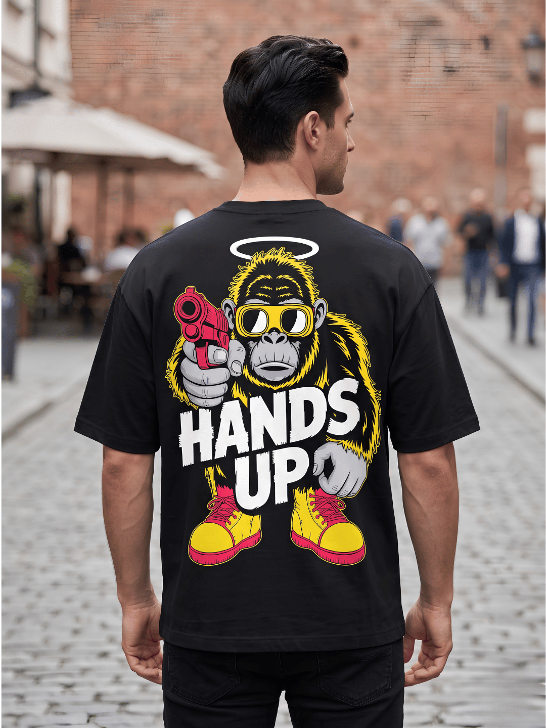 Hands Up Oversized Graphic T-Shirt
