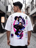 Futuristic Anime Oversized Graphic T-Shirt