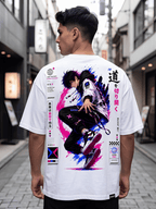 Futuristic Anime Oversized Graphic T-Shirt