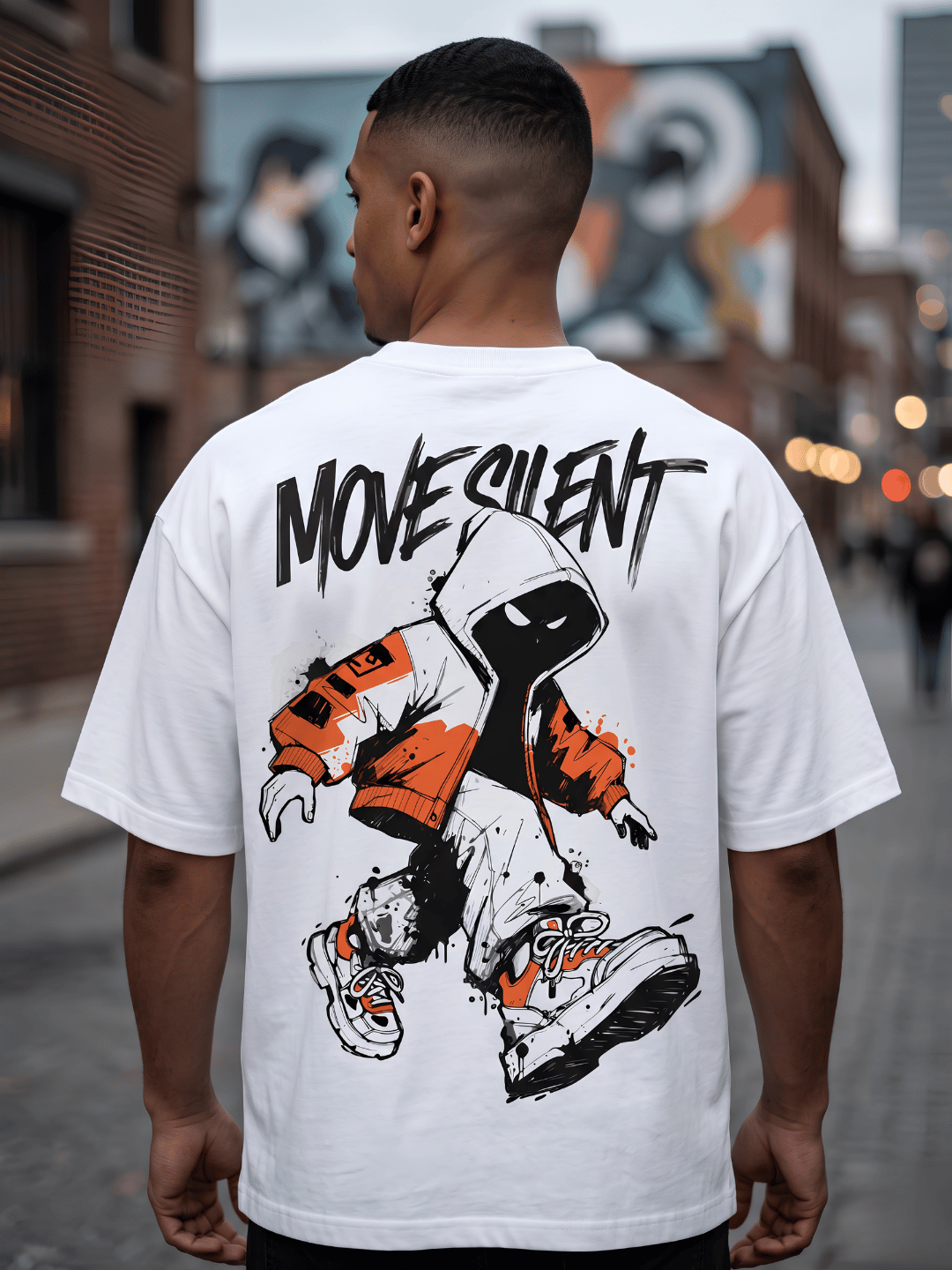 Move Silent Oversized Graphic T-Shirt