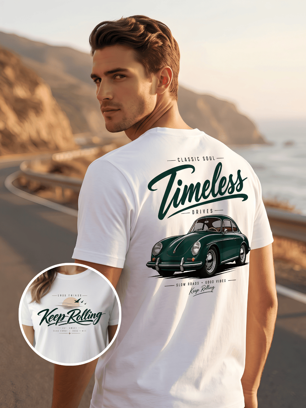 Timeless Drives Vintage Car T-Shirt