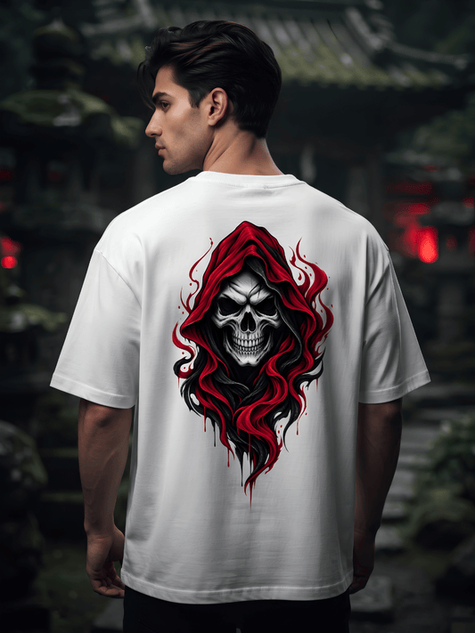 Hooded Skull Oversized T-Shirt