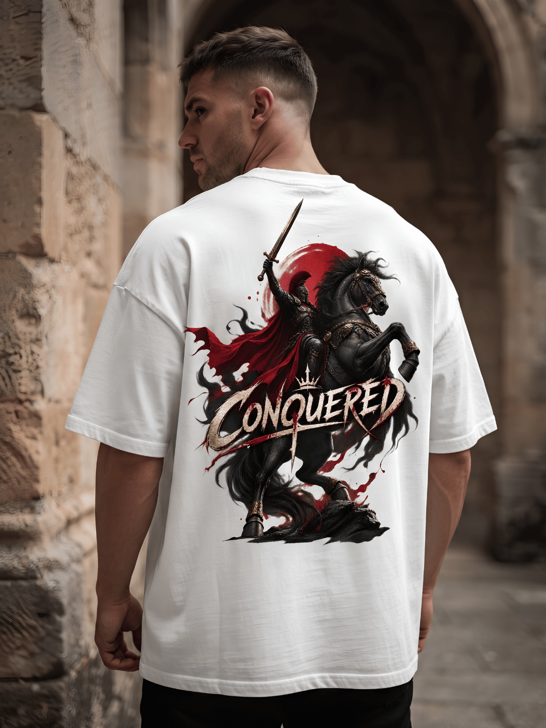 Conquered Warrior Oversized Graphic T-Shirt