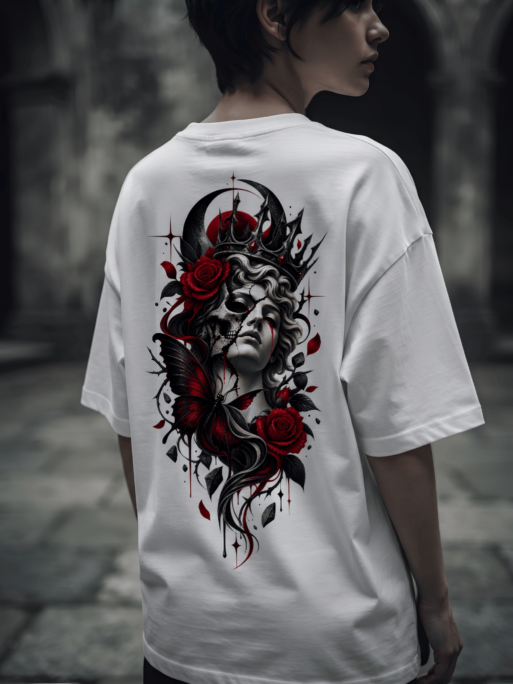 Dark Aesthetic Queen Oversized T-Shirt
