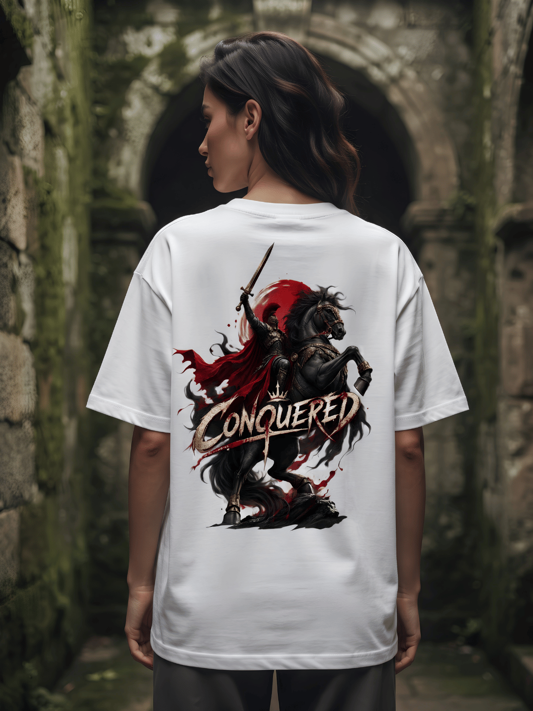 Conquered Warrior Oversized Graphic T-Shirt