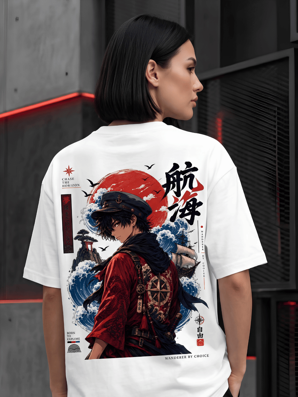 Japanese Inspired Oversized Graphic T-Shirt