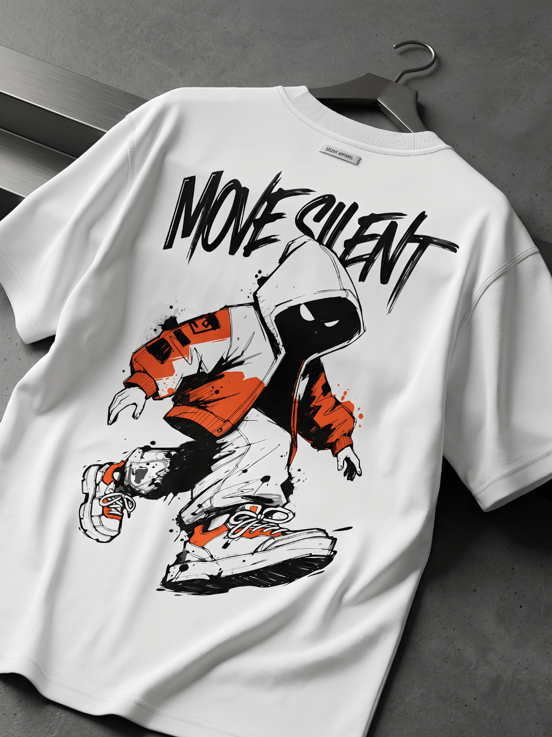 Move Silent Oversized Graphic T-Shirt
