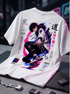 Futuristic Anime Oversized Graphic T-Shirt