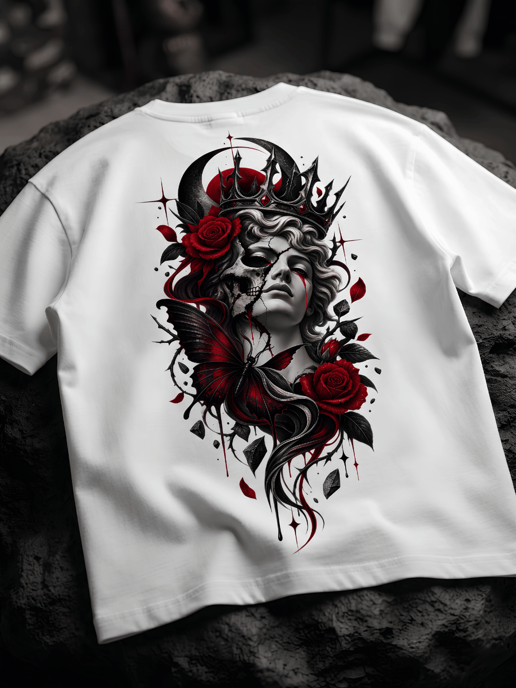 Dark Aesthetic Queen Oversized T-Shirt