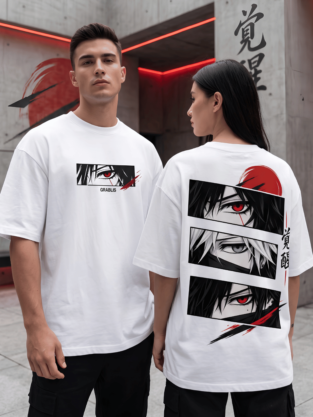 Awakened Eyes Anime Oversized T-Shirt