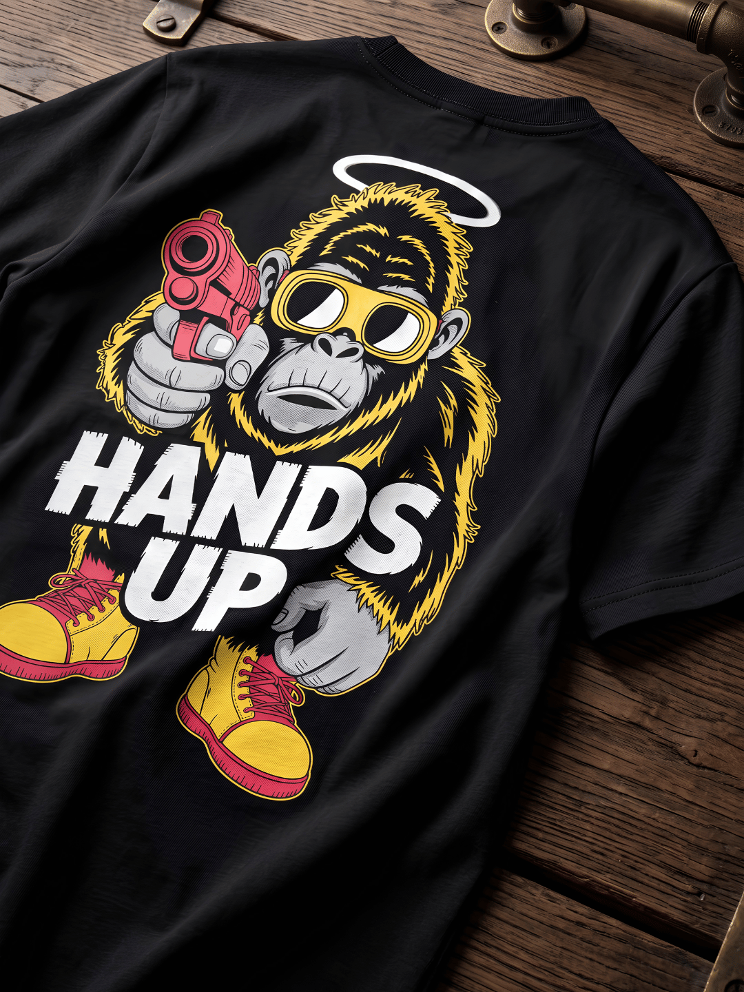 Hands Up Oversized Graphic T-Shirt