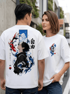 Oversized Anime Koi Fish Graphic T-Shirt
