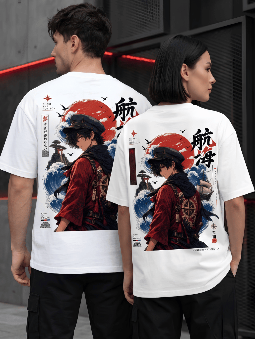 Japanese Inspired Oversized Graphic T-Shirt