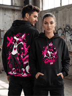 Neon Wolf Oversized Hoodie – Black Streetwear