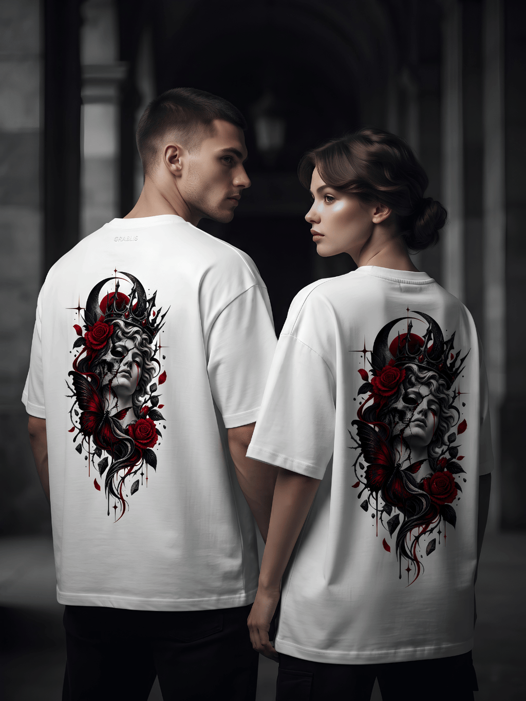 Dark Aesthetic Queen Oversized T-Shirt