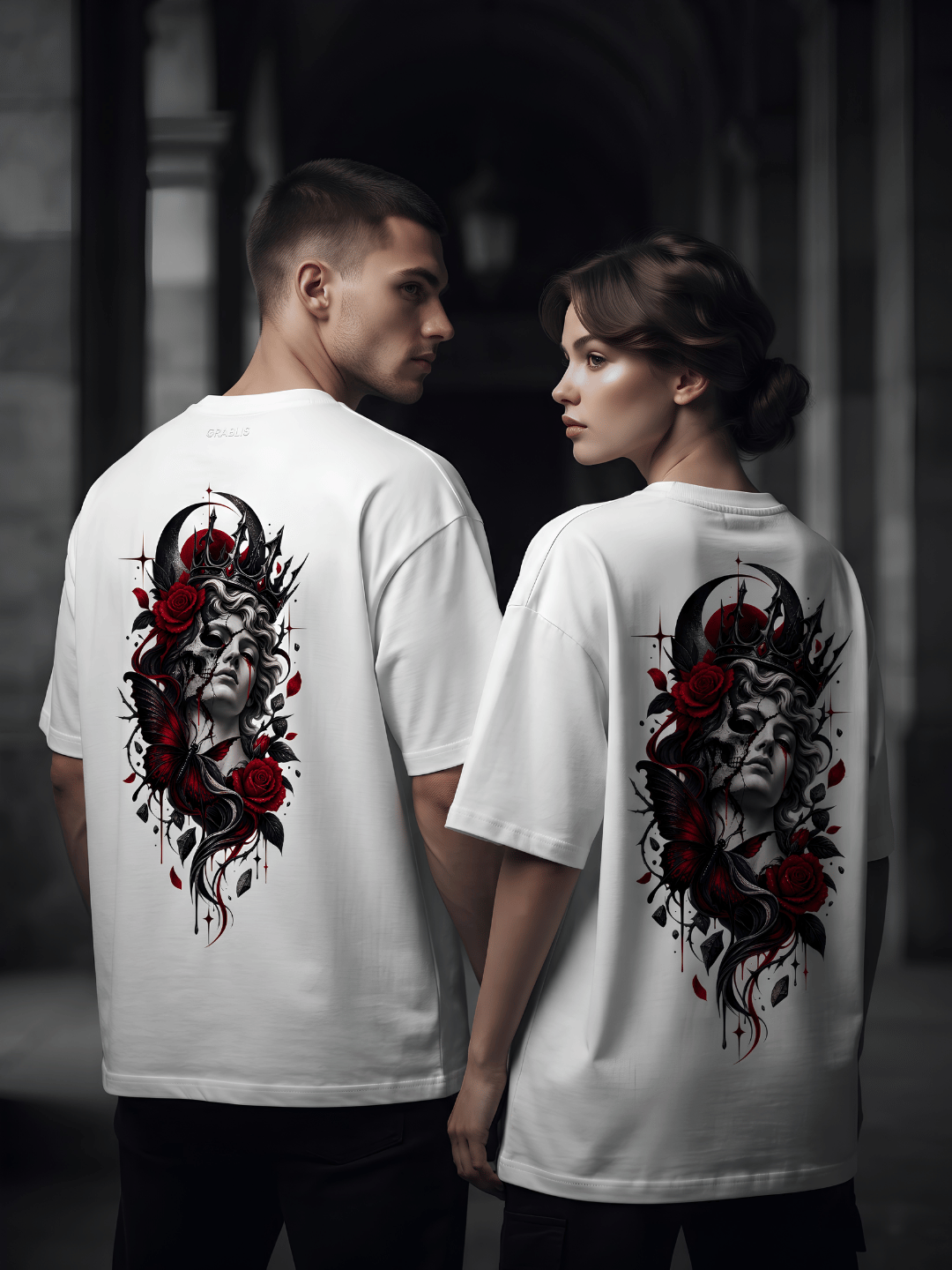 Dark Aesthetic Queen Oversized T-Shirt