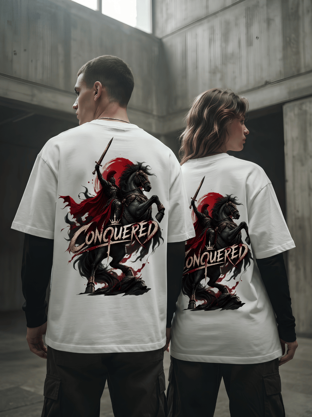 Conquered Warrior Oversized Graphic T-Shirt
