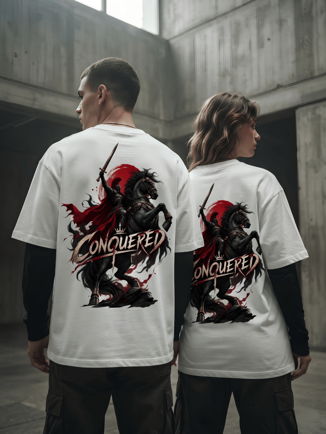 Conquered Warrior Oversized Graphic T-Shirt