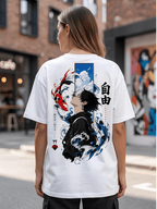 Oversized Anime Koi Fish Graphic T-Shirt