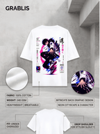 Futuristic Anime Oversized Graphic T-Shirt