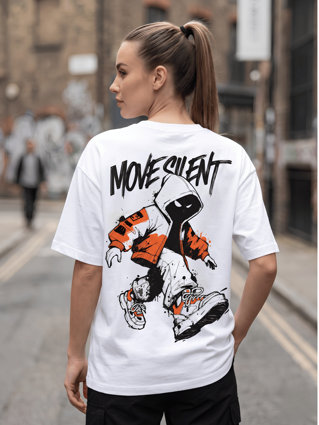 Move Silent Oversized Graphic T-Shirt