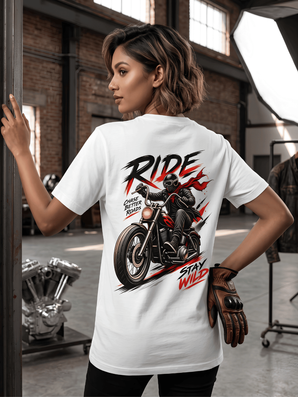 Rider Streetwear T-Shirt – Stay Wild Bike Graphic