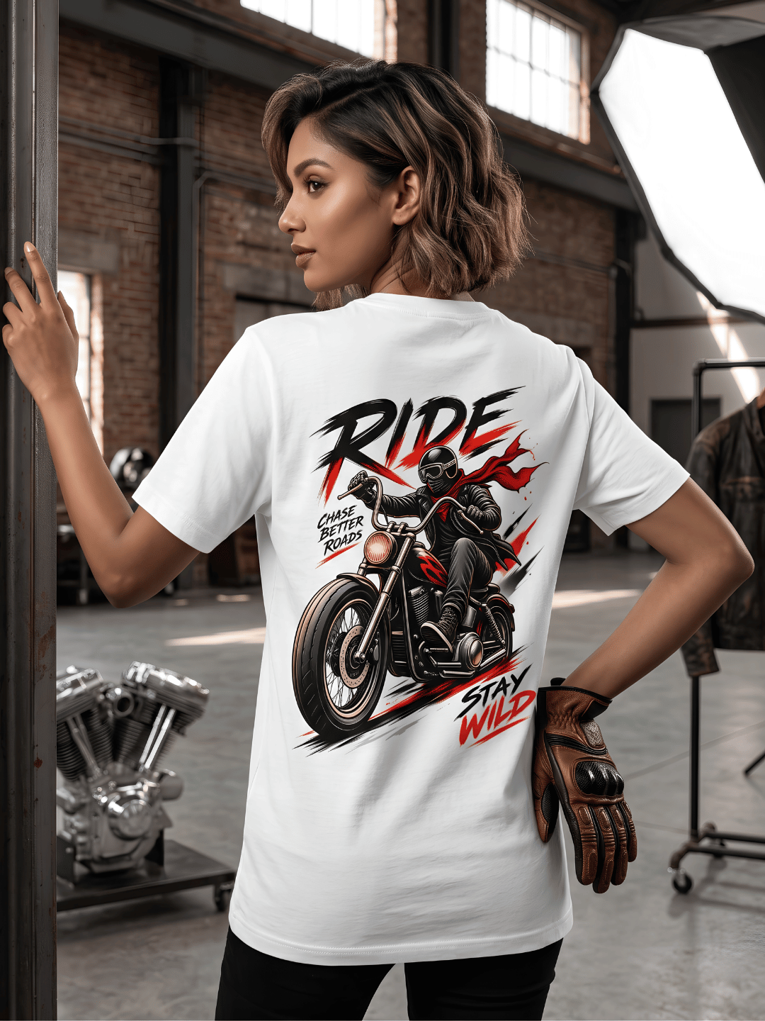 Rider Streetwear T-Shirt – Stay Wild Bike Graphic