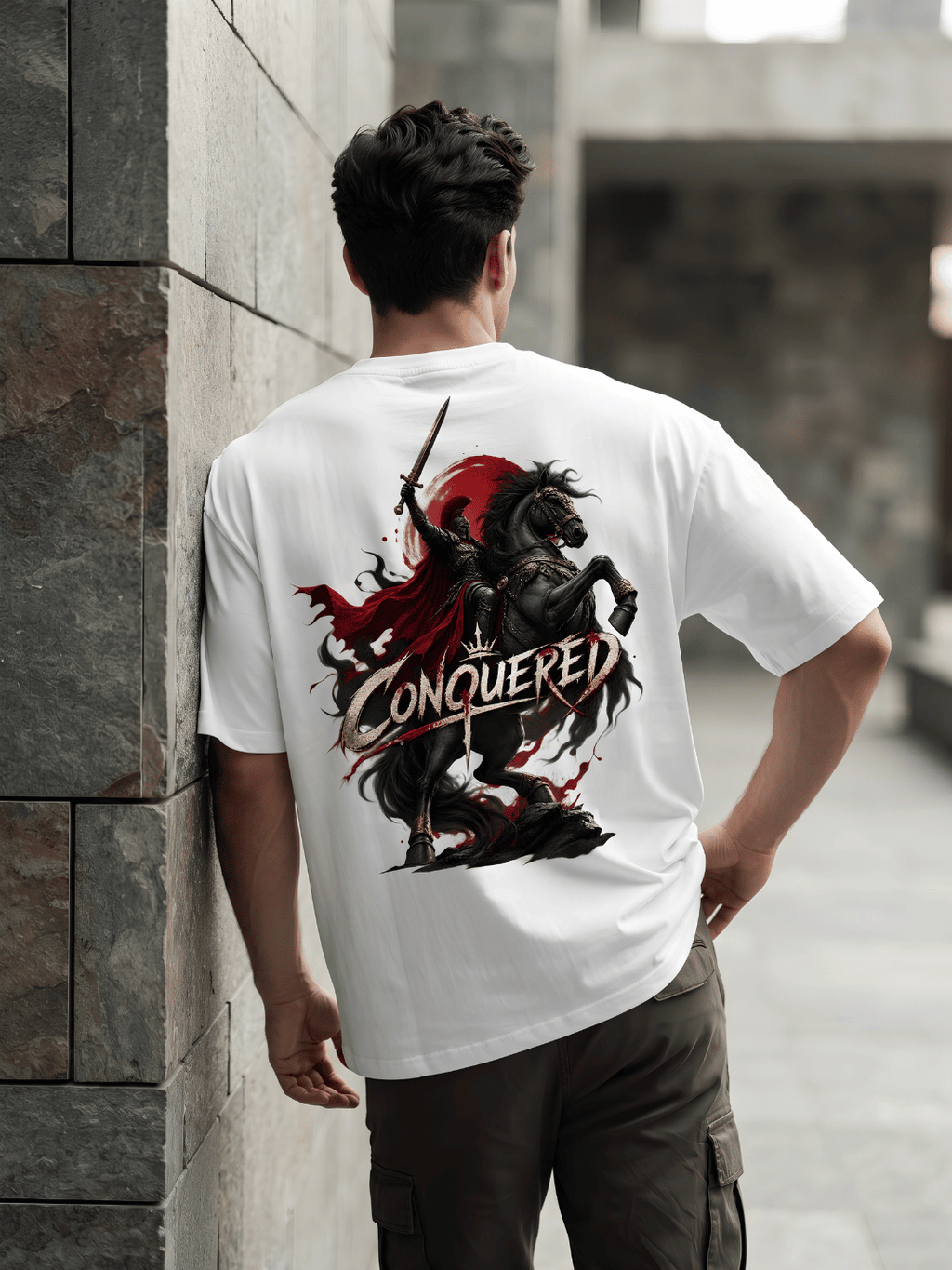 Conquered Warrior Oversized Graphic T-Shirt