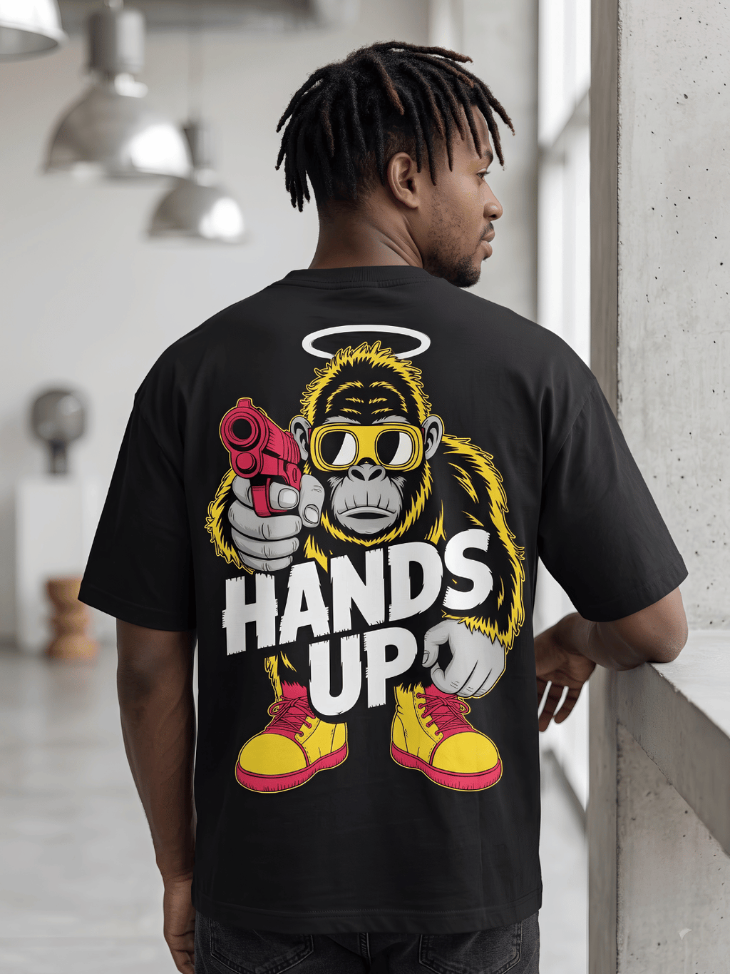 Hands Up Oversized Graphic T-Shirt