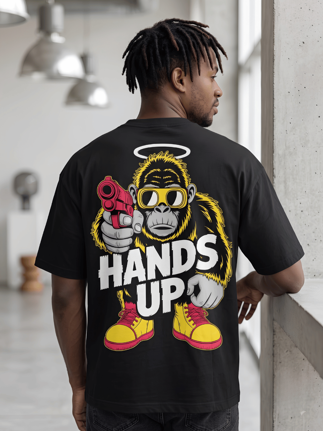 Hands Up Oversized Graphic T-Shirt