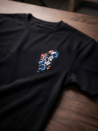 Black Oversized Koi Fish Graphic T-Shirt