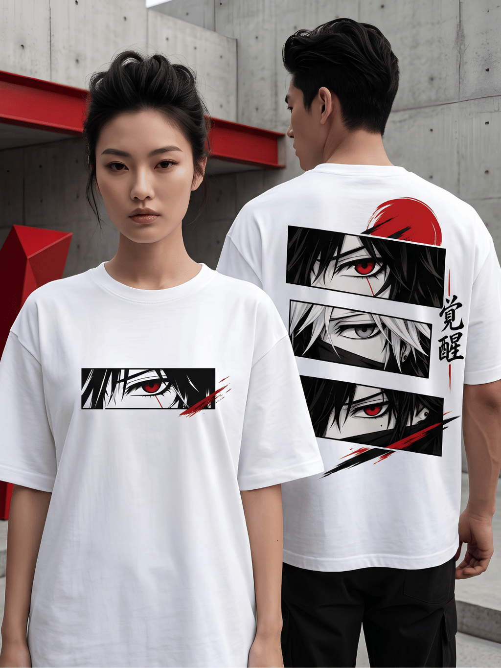 Awakened Eyes Anime Oversized T-Shirt