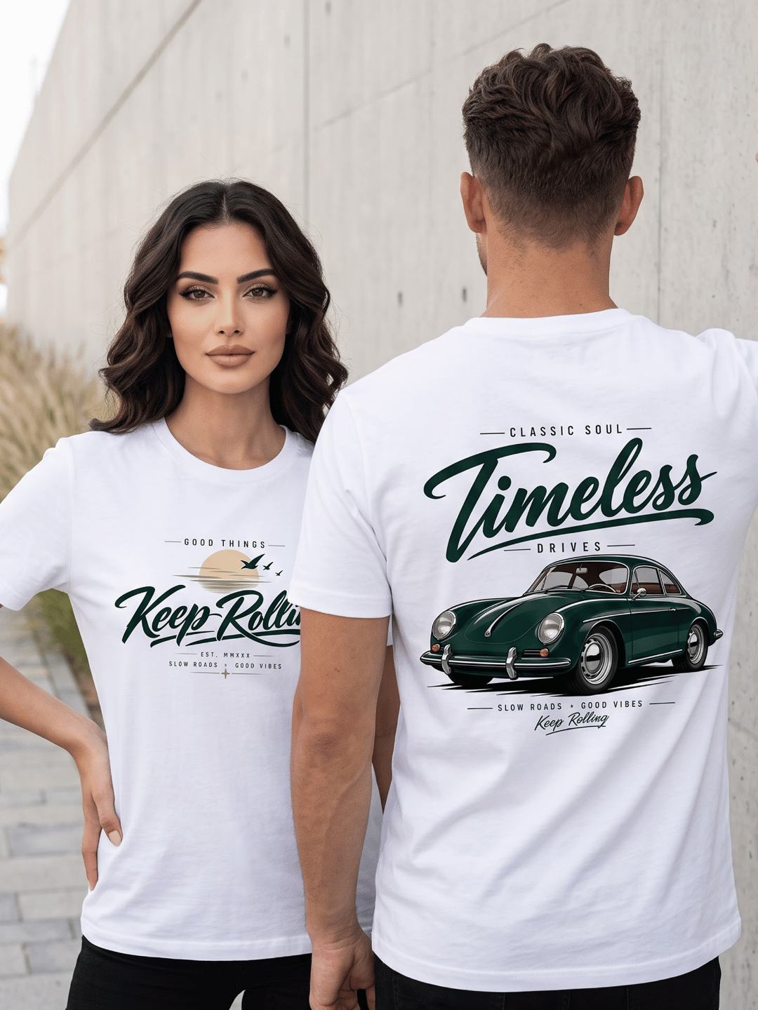 Timeless Drives Vintage Car T-Shirt